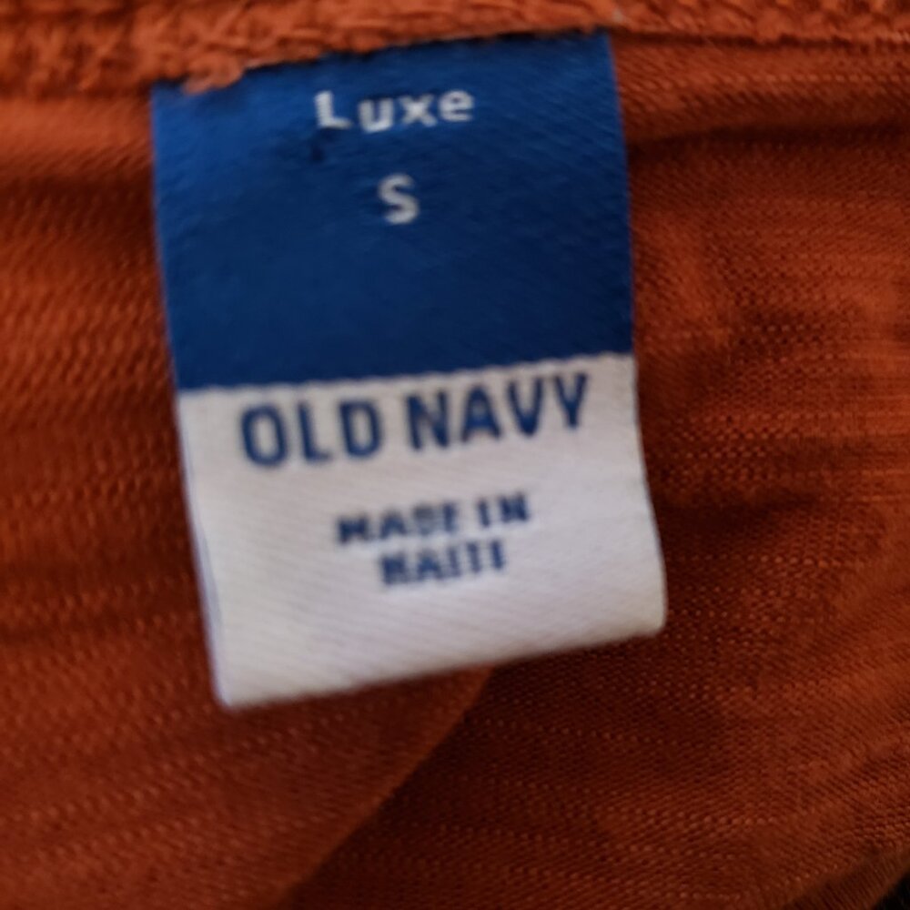 Old Navy Luxe S Tunic‎ Top Knit Tee Orange LS Casual Comfy Rustic Cottage Desert - Picture 6 of 7